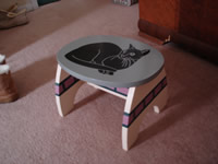 painted wooden stool 2