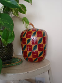 painted wooden apple
