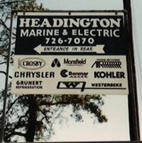 Headington Marine and Electric sign