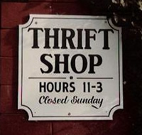 thrift shop sign