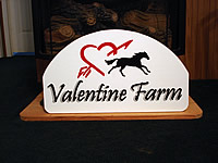 Valentine Farm sign