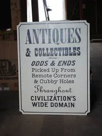 antiques sign