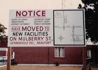 notice we have moved sign
