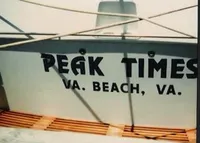 Peak Times boat lettering