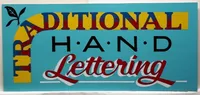 traditional hand lettering sign